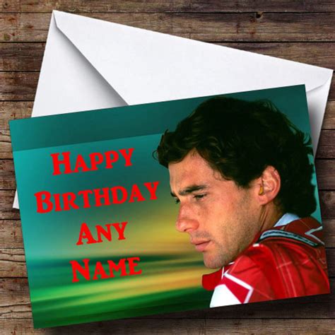 Ayrton Senna Personalised Birthday Card The Card Zoo