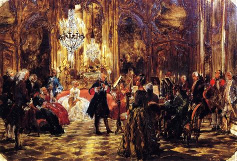 The Flute Concert At Sanssouci Painting Adolph Von Menzel Oil Paintings