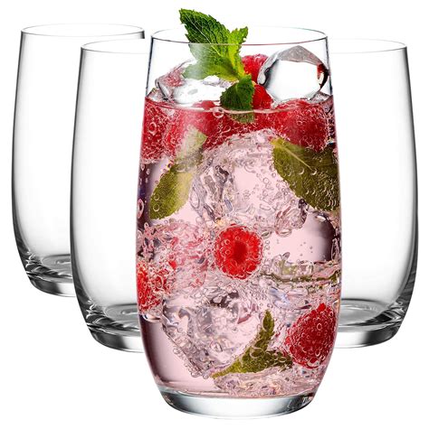 Buy Godinger Highball Glasses Tall Beverage Glass Cups European Made 16oz Set Of 4 Joyjolt