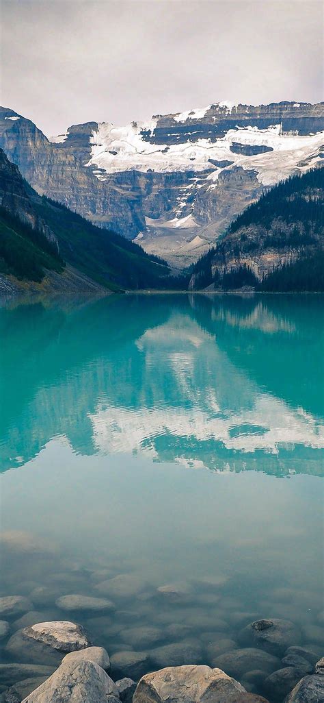 Apple Iphone Wallpaper Mk48 Canada Lake Louise Green