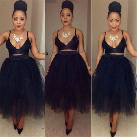 Black Girls Club Birthday Outfit For Women Birthday Dresses Pleated Tulle Skirt