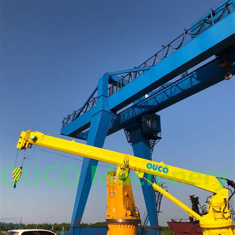 0 2t 20m Marine Steel Hydraulic Telescopic Boom Crane