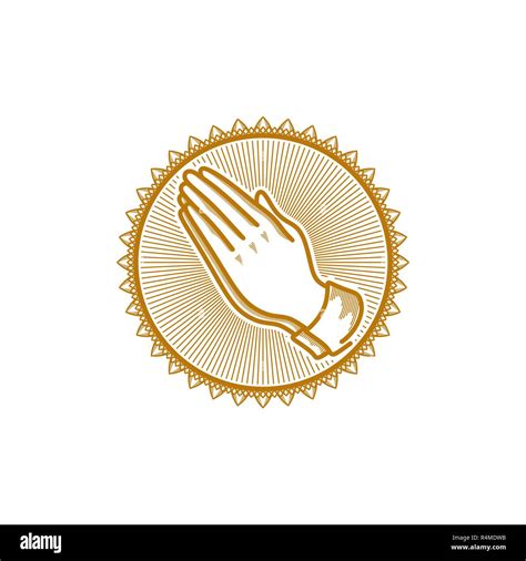 Church Logo Christian Symbols Praying Hands Stock Vector Image And Art