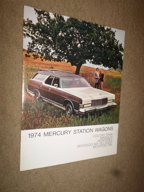 1974 Mercury Station Wagons Car Dealer Sales Brochure Antique