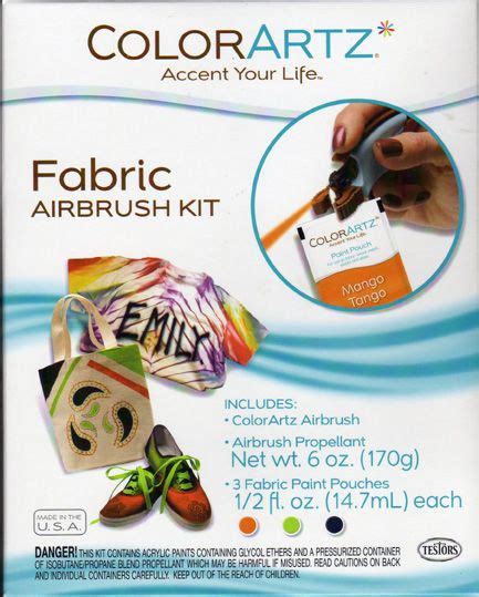 Colorartz Fabric Airbrush Tool A Review Airbrush Fabric Kit Air