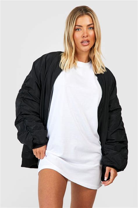 Women S Basic Oversized T Shirt Dress Boohoo Uk