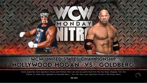 Wwe2k22 Title Match Wcw Monday Nitro 1999 Goldberg Vs Hulk Hogan Youtube