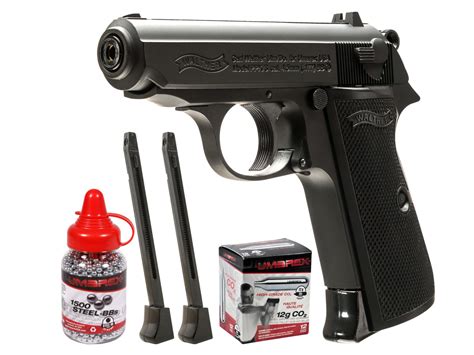 Umarex Walther Legends Ppks Black Bb Pistol Kit Air Guns