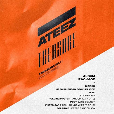 Buy Ateez 1st Mini Album Treasure Ep1 All To Zero Re Release Online South Africa