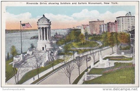 New York City Riverside Drive Showing Soldiers And Sailors Monument