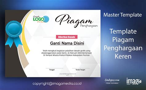 Contoh Desain Sertifikat Piagam Penghargaan Format Cdr Free Download Images