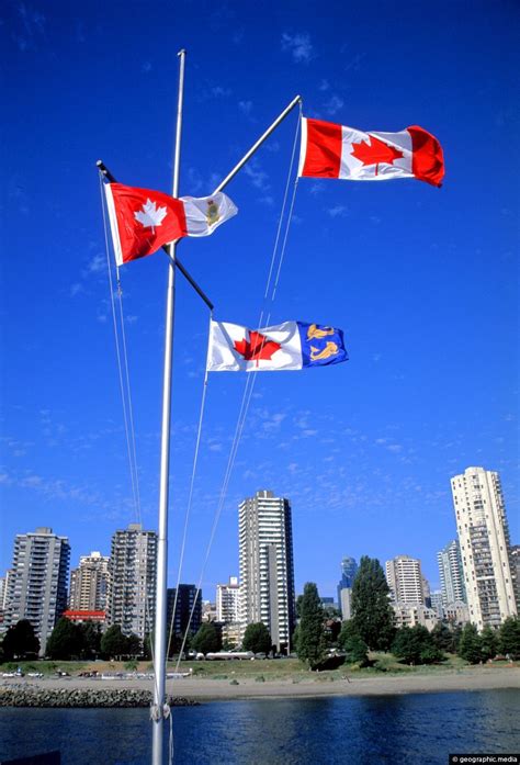 Canada Flags In Vancouver Canada Geographic Media