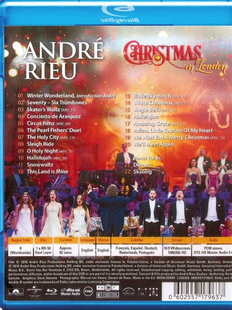 Andre Rieu Christmas In London Blu Ray