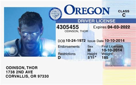 Oregon Or Drivers License Id Viking
