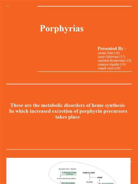 Porphyria Pdf Medical Specialties Genetic Disorder