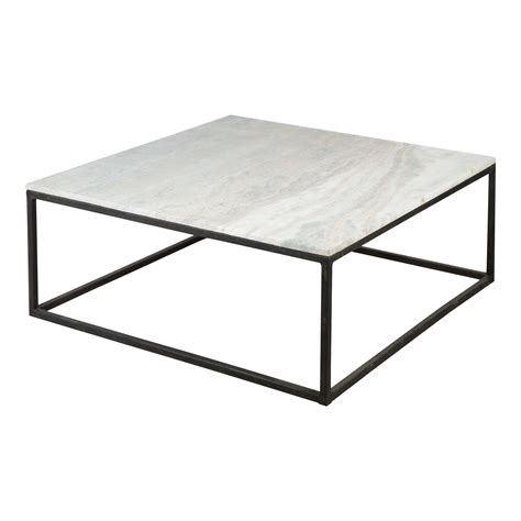 Stone Square Coffee Table With Black Base By Casa Uno Get It Now Or