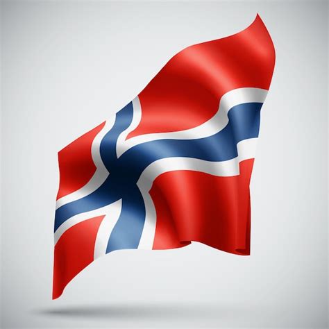 Premium Vector Norway Vector 3d Flag Isolated On White Background