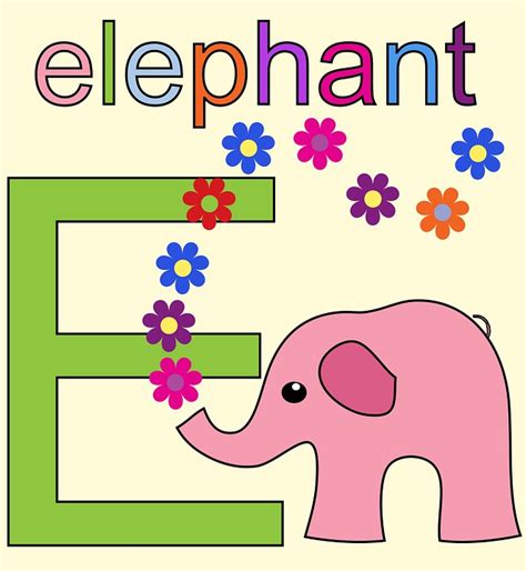 Elephant Pink Letter E Alphabet · Free Image On Pixabay