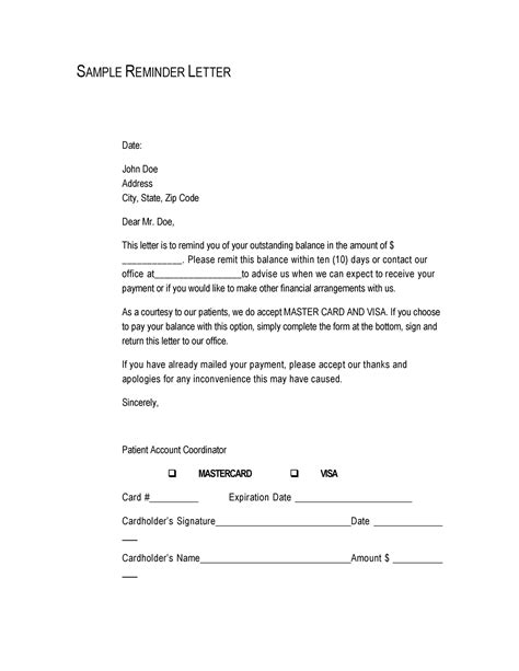 Medical Collection Letter Templates 44 Effective Collection Letter