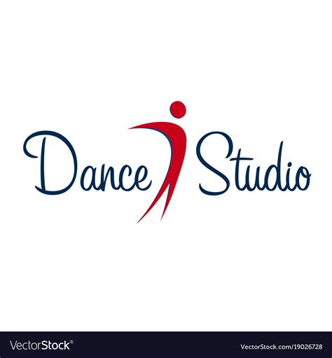 Dance Studio Logo Dancer Logotype Royalty Free Vector Image