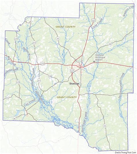 Map Of Grant County Arkansas