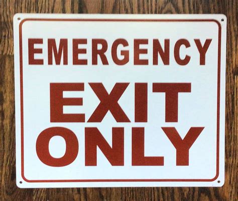 Emergency Exit Sign Hpd Signs The Official Store
