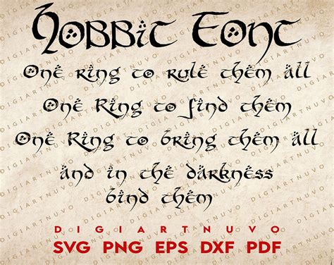 Hobbit Font Svg Cricut Font Svg Movie Font Svg Kids Font Etsy