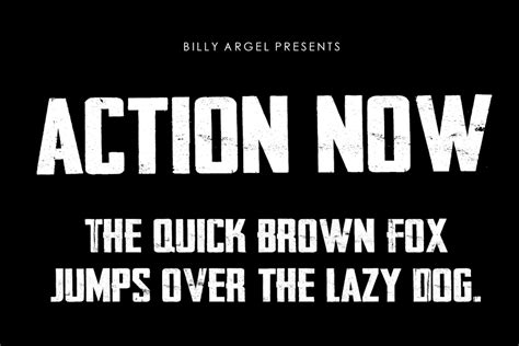 Action Now Font Billy Argel Fonts FontSpace