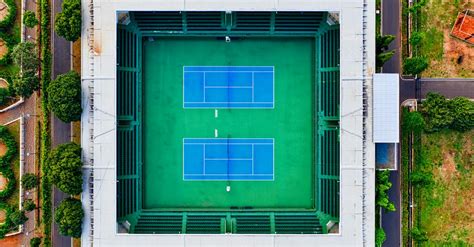 Aerial Photography Of Tennis Court · Free Stock Photo
