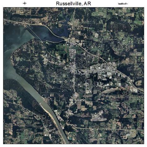 Aerial Photography Map Of Russellville Ar Arkansas