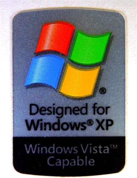 Designed For Windows Xp Windows Vista Capable Sticker 15 X 22mm 9