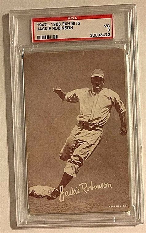 Auction Prices Realized Baseball Cards 1947 66 Exhibits Jackie Robinson