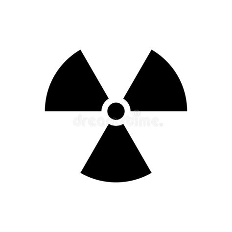 Radioactive Threat Sign Black Symbol Of Dangerous Radiation Stock