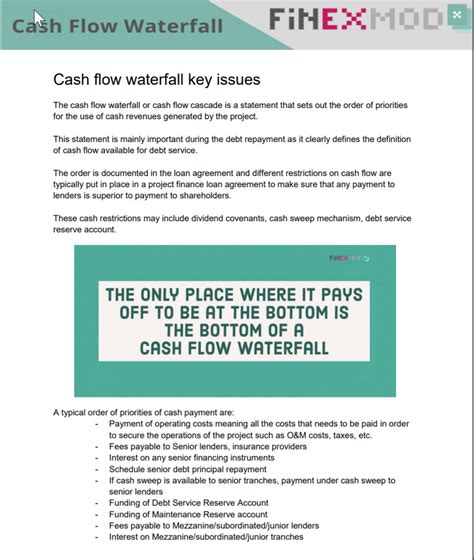 Cash Flow Waterfall Chart