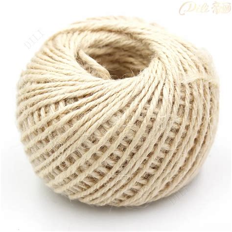 50 Meters Lot Hemp Rope Natural Jute Twine Gift Box String Rope 1 5mm