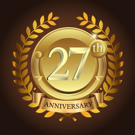 27th Anniversary Logo With Colorful Geometric Background Vector Design