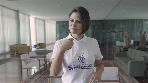 michelle bolsonaro first lady of the brazil by deaflympics