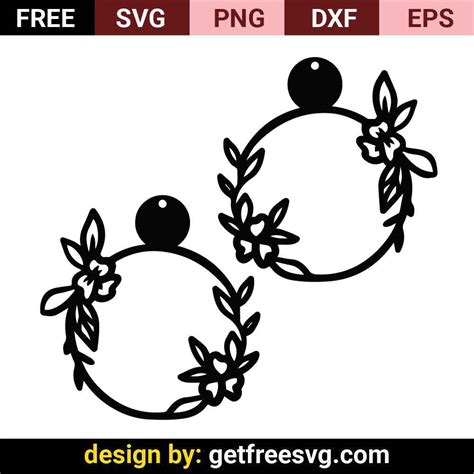 Free Earring SVG Cut File PNG DXF EPS 188-Free Earring SVG