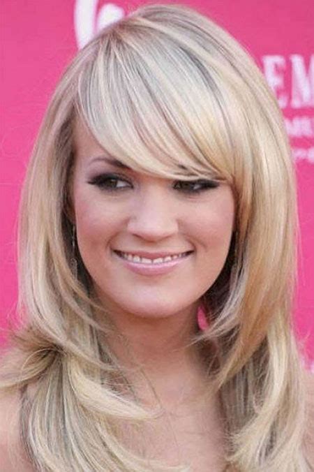 15 Modern Medium Length Haircuts With Bangs Layers For Thick Hair And Round Faces Watch Out Ladies
