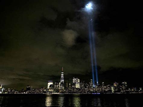 Tribute In Light Shines Above The Skyline On Eve Of 911 Attack