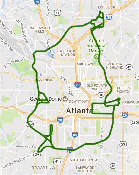 Map Of Atlanta Beltline Map Of Stoney Lake