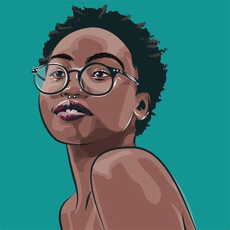 Black Sassy Girl With Glasses By Dccanim On