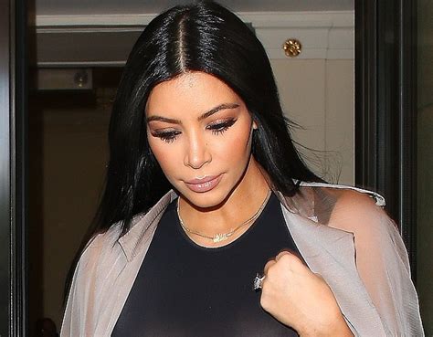 Kim Kardashian Reveals Her Ample Assets In A Sheer Bra Top Twb