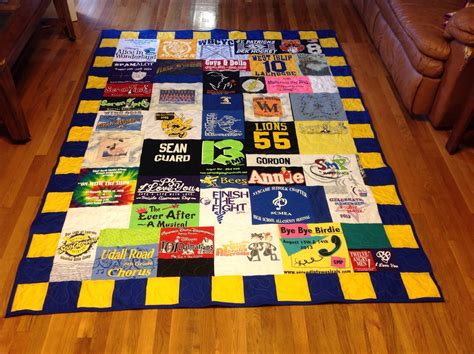 Hand Made Custom Memory Tshirt And Photo Multi Sized Block Quilt By
