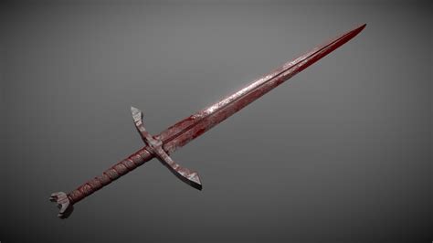 Sword With Blood 3d Model By Dervdice 5a21157 Sketchfab