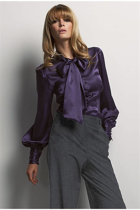 Silk Bow Blouse Beautiful Blouses Feminine Blouses Pretty Blouses