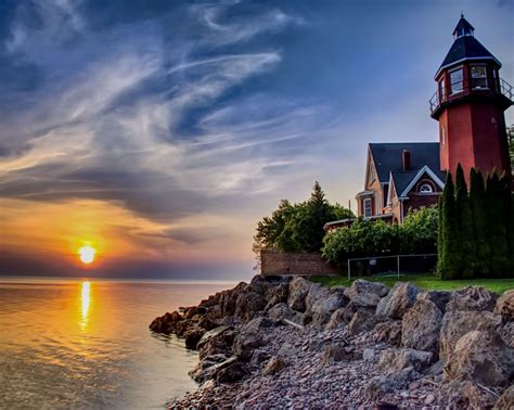 Braddock Point Lighthouse Rochester New York Great Lakes Boating