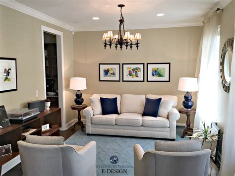 Home Staging In Living Room With Balance Navy Blue Accents Similar To