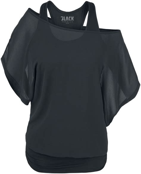Black T Shirt With Bat Sleeves Black Premium By Emp T Shirt Emp