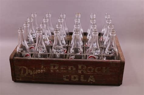 Case Of Red Rock Soda Bottles Redlands Antique Auction